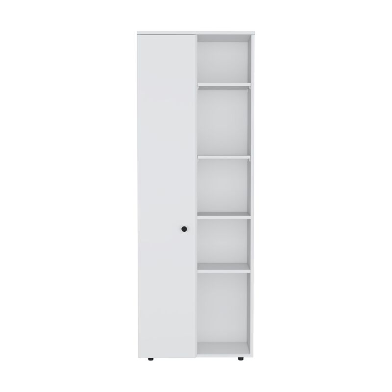 Hoyt Kitchen Pantry Storage Cabinet With and Five Interior and Exterior Shelves