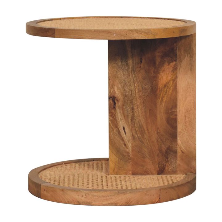 Artisan Furniture Solid Wood Close-knit Corner End Table