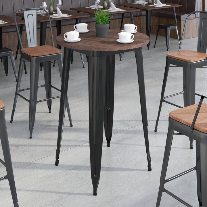 Metal/Wood Colorful Restaurant Tables