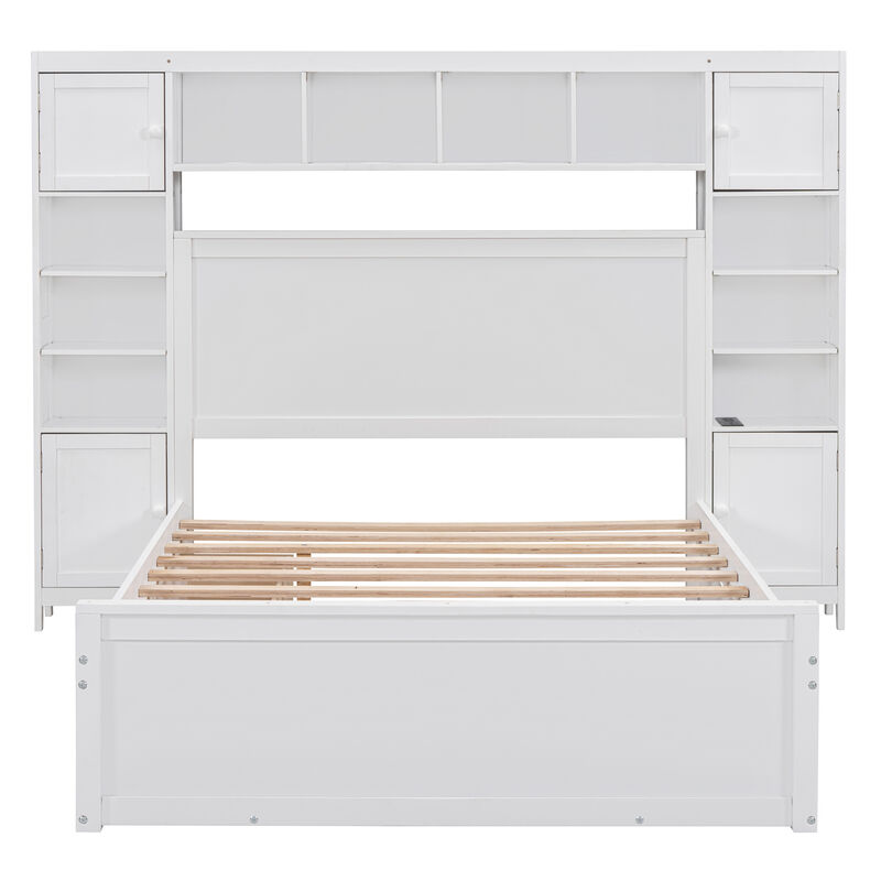 Merax Storage Platform Bed with Sockets