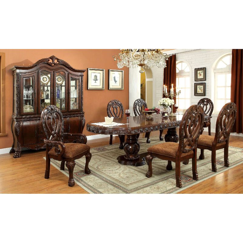 Cherry Wood Dining Chairs Set, 2 Side Chairs