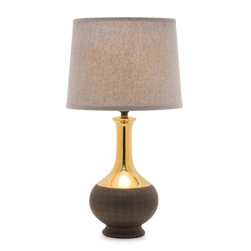 Ceramic and Linen Table Lamp Max 60W for Bedroom or Office