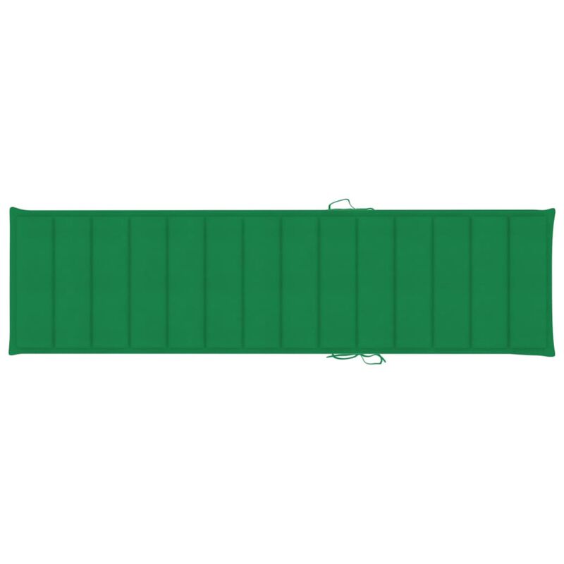 vidaXL Sun Lounger Cushion Green 78.7"x19.7"x1.6" Fabric