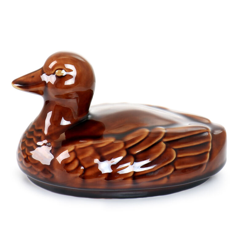 Martha Stewart 9 Inch Stoneware Sculpted Goose Covered Oval Baker in Brown