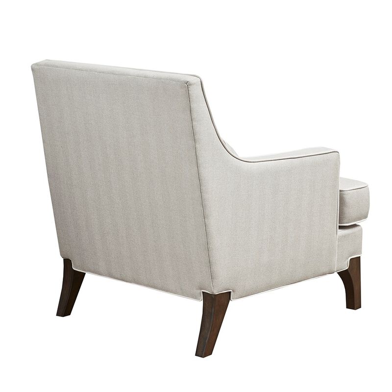 Gracie Mills Herrera Modern Arm Chair with Upholstery and Welting