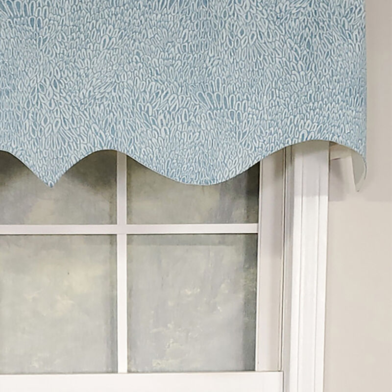 RLF Home Luxurious Modern Design Classic Miramar Regal Style Window Valance 50" x 17" Coral