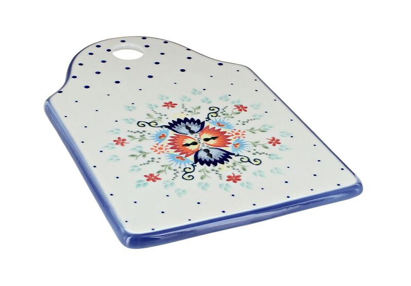 Blue Rose Polish Pottery Cutting Board