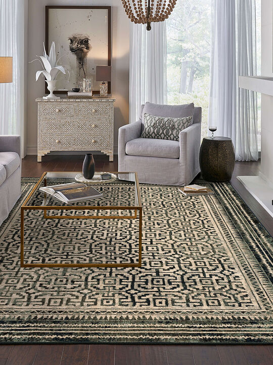 Rendition by Stacy Garcia Home Adras Blue Teal 5' 3" X 7' 10" Rug
