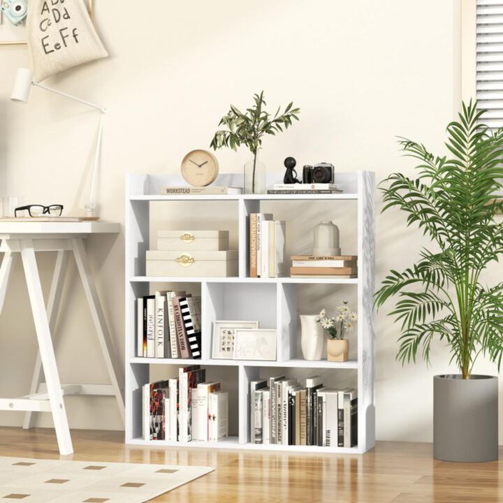 Hivvago 7 Cubes Open-back Bookshelf with Anti-Toppling Devices