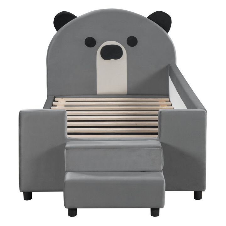 Merax  Daybed Bed Frame with Bear Shaped Headboard