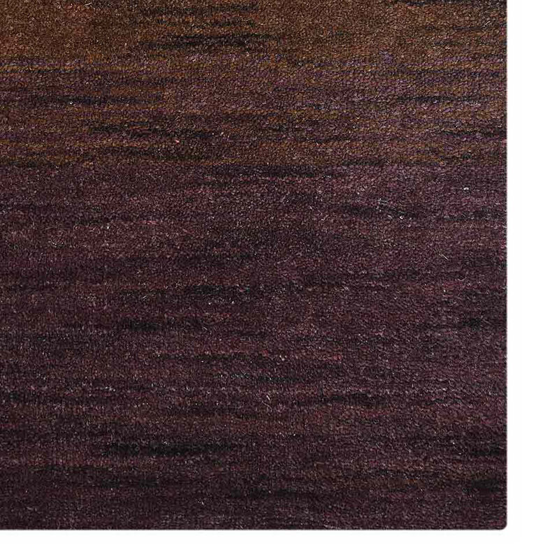 RUGSOTIC CARPETS HAND KNOTTED LOOM WOOL ECO-FRIENDLY AREA RUGS  - 8'x10', Rectangle, Purple Brown Color, Contemporary Modern Design, High Pile Handmade Anti Skid Rugs for Living Room (L00228)