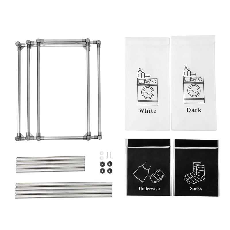 2-Tier Laundry Hamper with Sorter – Dual Compartment Clothes Basket for Easy Organization