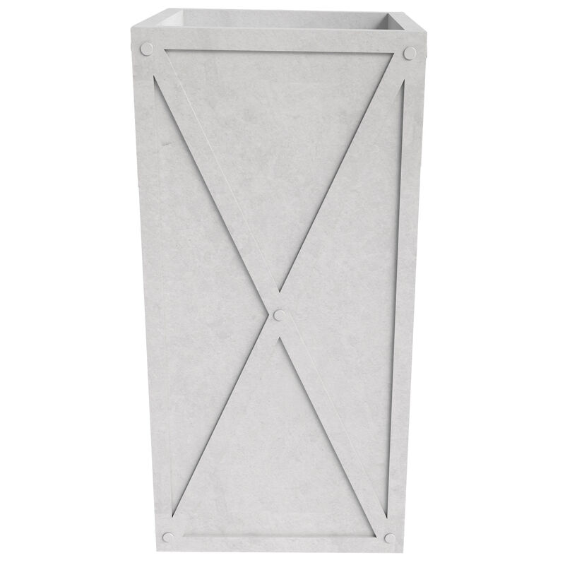 LeisureMod Papyrus Series Rectangle Fiberstone and MgO Clay Planter
