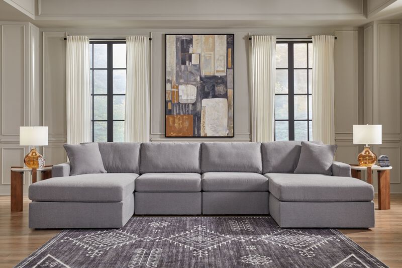 Modmax Granite 4-Piece Double Chaise Sectional