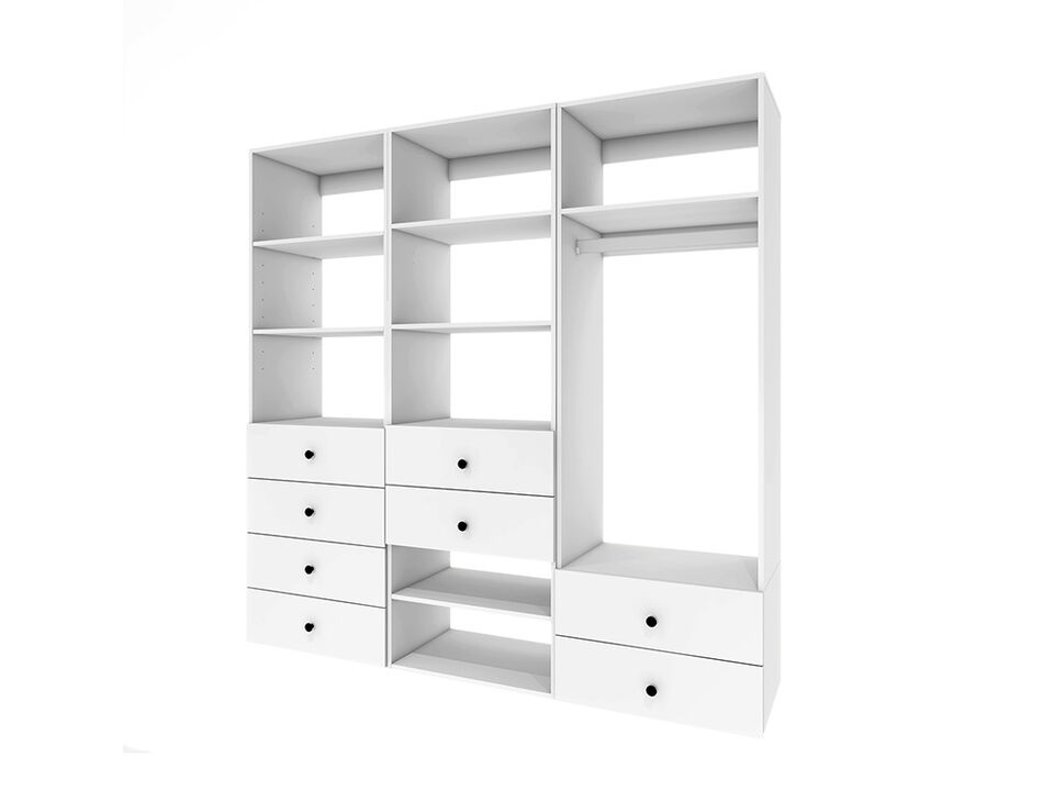 Tall Closet Organizer System, Closet System with 8 Drawers, Closet Organizer with Clothing Racks for Hanging Clothes, Walk in Closet Organizers and Storage with 9 Shelves Tall Closet Organizer System, Closet System with 8 Drawers, Closet Organizer with Clothing Racks for Hanging Clothes, Walk in Closet Organizers and Storage with 9 Shelves