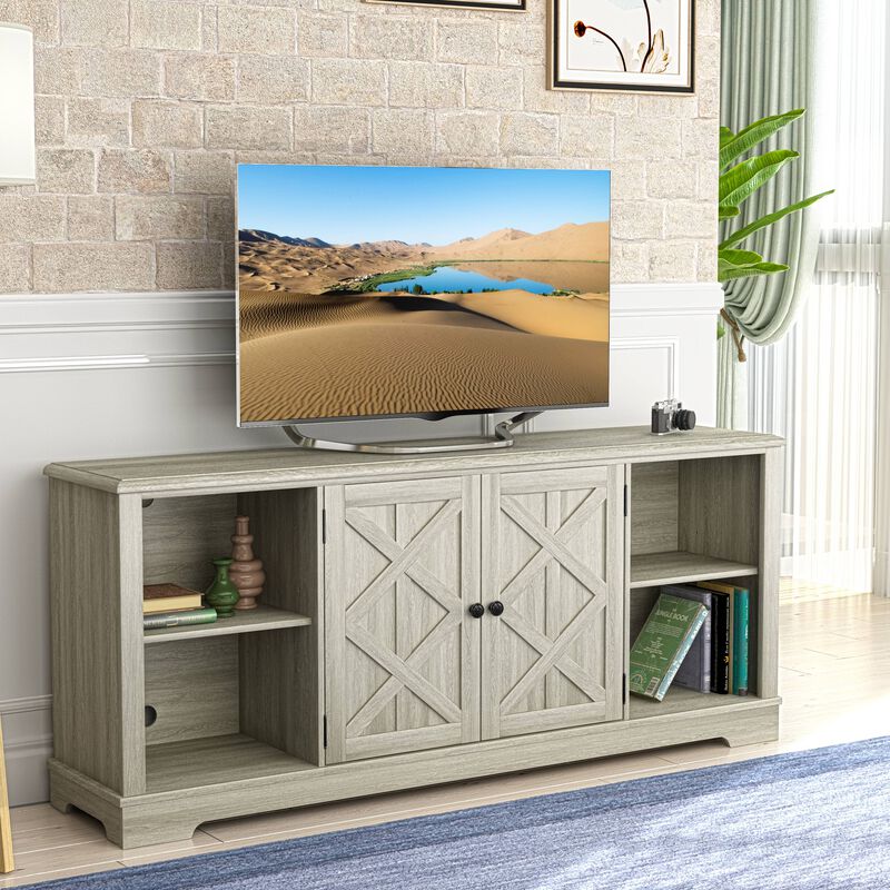 FESTIVO 70-inch Extra-Wide Rustic TV Stand for 80" TVs