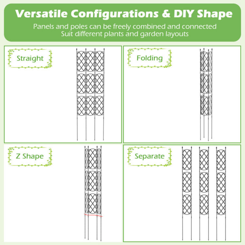 3-Pack Outdoor Plant Support Frame for Raised Garden Bed