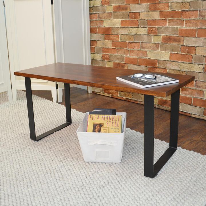 Carolina Living Braden Bench - Chestnut/Black