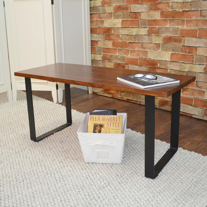 Carolina Living Braden Bench - Chestnut/Black