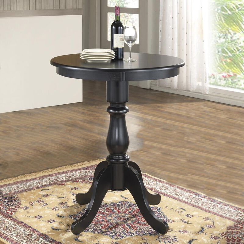 Carolina Living Fairview 30 Round Pedestal Bar Table - Antique Black