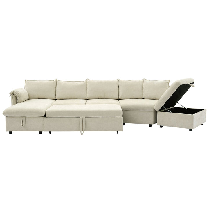Merax  L-shaped Sofa Sectional Sofa  with a Storage Ottoman