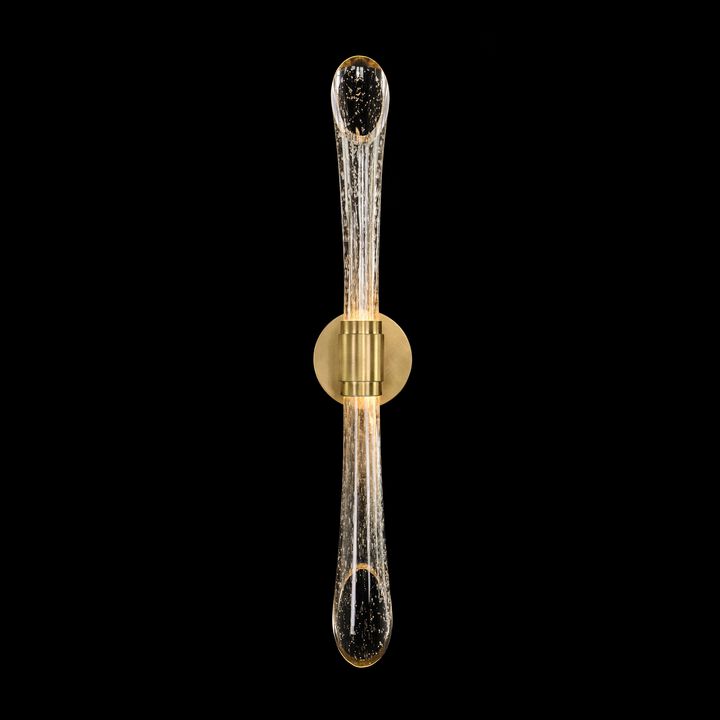 Rhapsody Fluted and Seeded Glass Wall Sconce