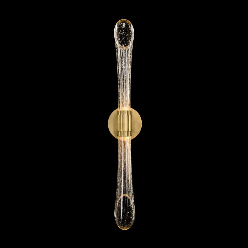 Rhapsody Fluted and Seeded Glass Wall Sconce