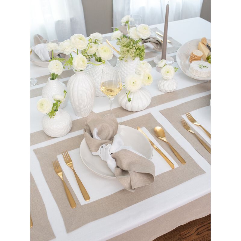 Solino Home 100% Pure Linen 14 x 19 Inch Placemats Set of 4 | Contempo