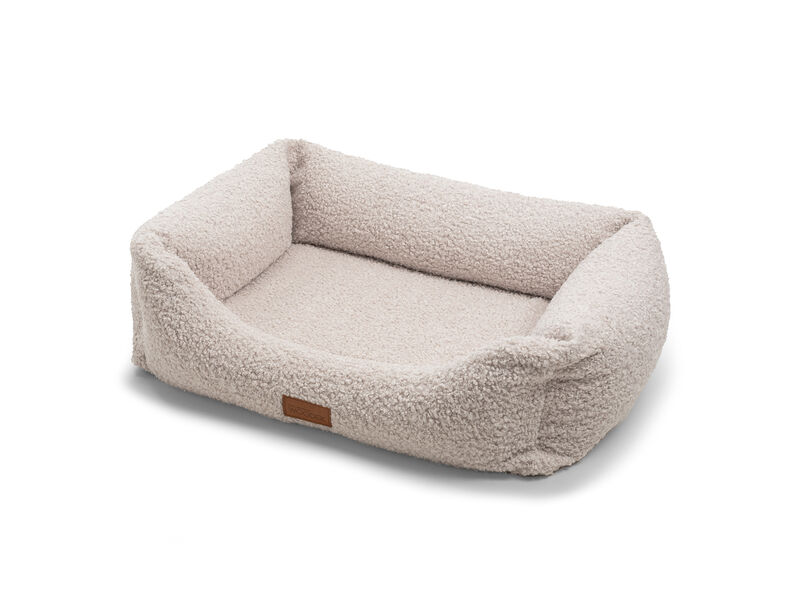 Milo Dog Ergonomic Sofa - Medium, Beige Luxurious Removable Fabric