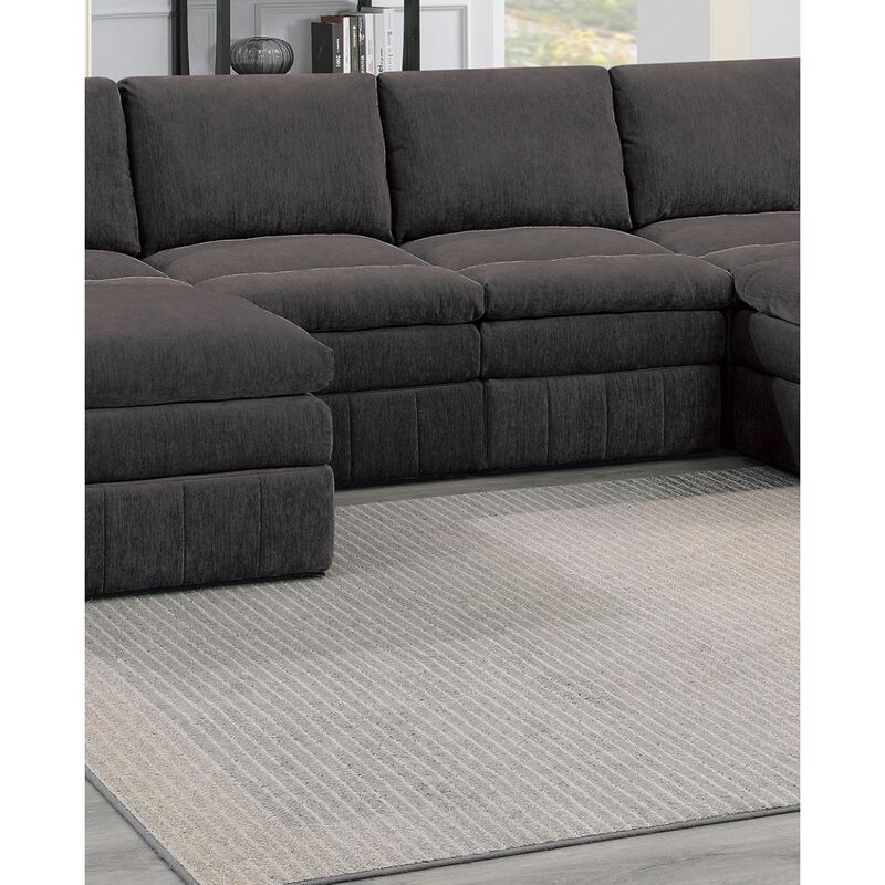 6-piece Modular Sectional Set in Mink Morgan Fabric