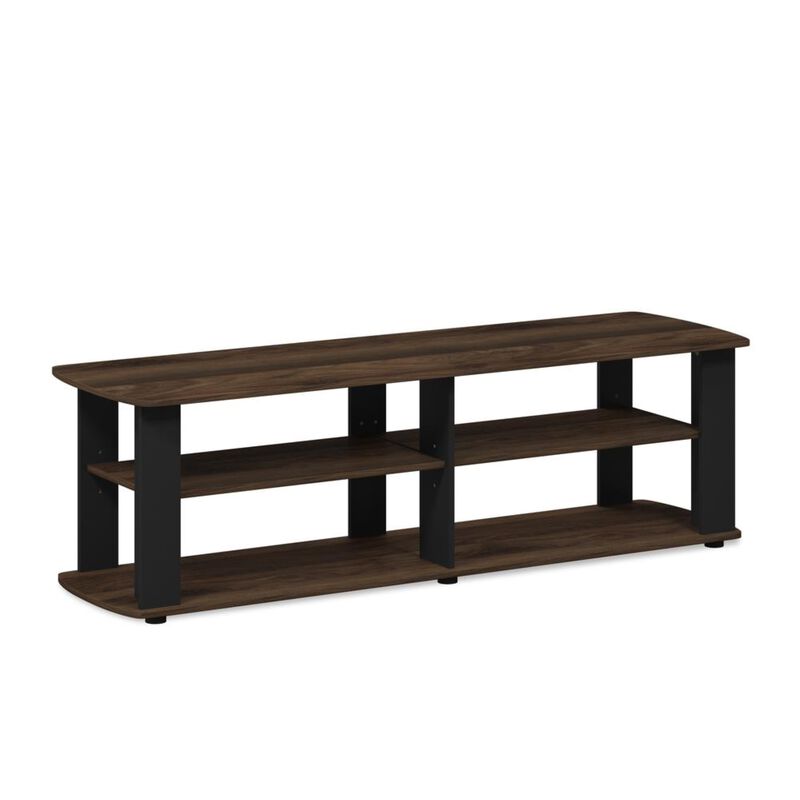 Furinno Furinno Nelly Entertainment Center TV Stand, Columbia Walnut/Black