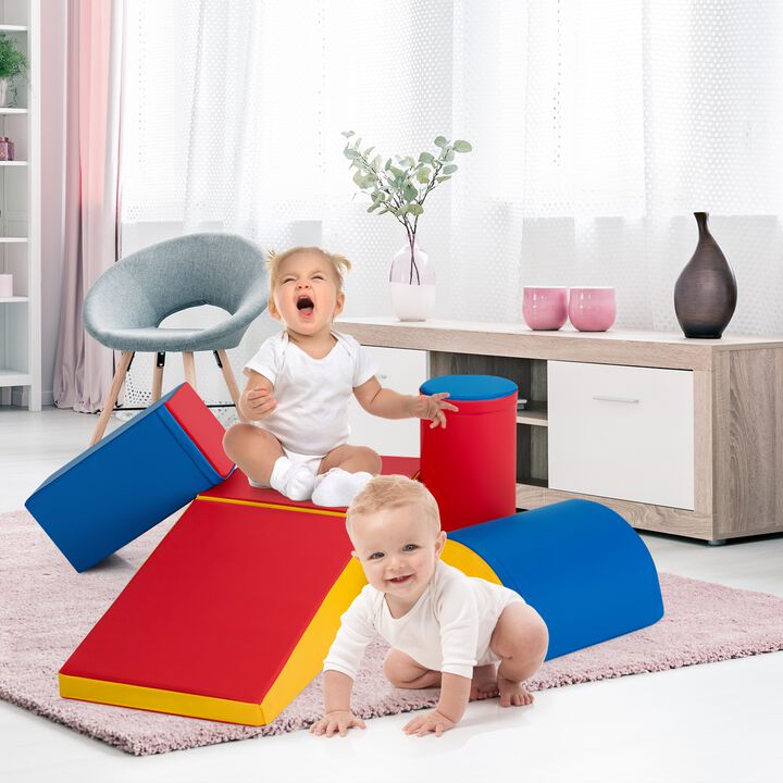 5-Piece Kids Crawl and Climb Foam Play Set for Preschoolers