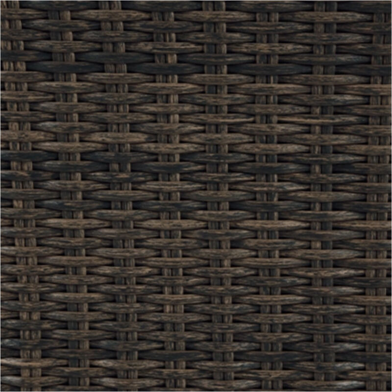 Soha 59 Inch Outdoor Multi Use Dining Table, Resin Wicker with Shelf, Brown - Benzara