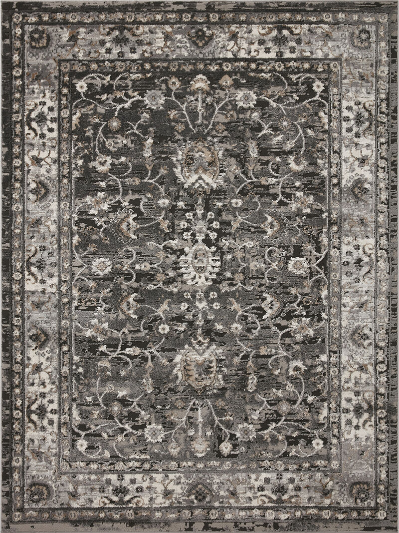 Estelle EST02 Charcoal/Grey 18" x 18" Sample Rug