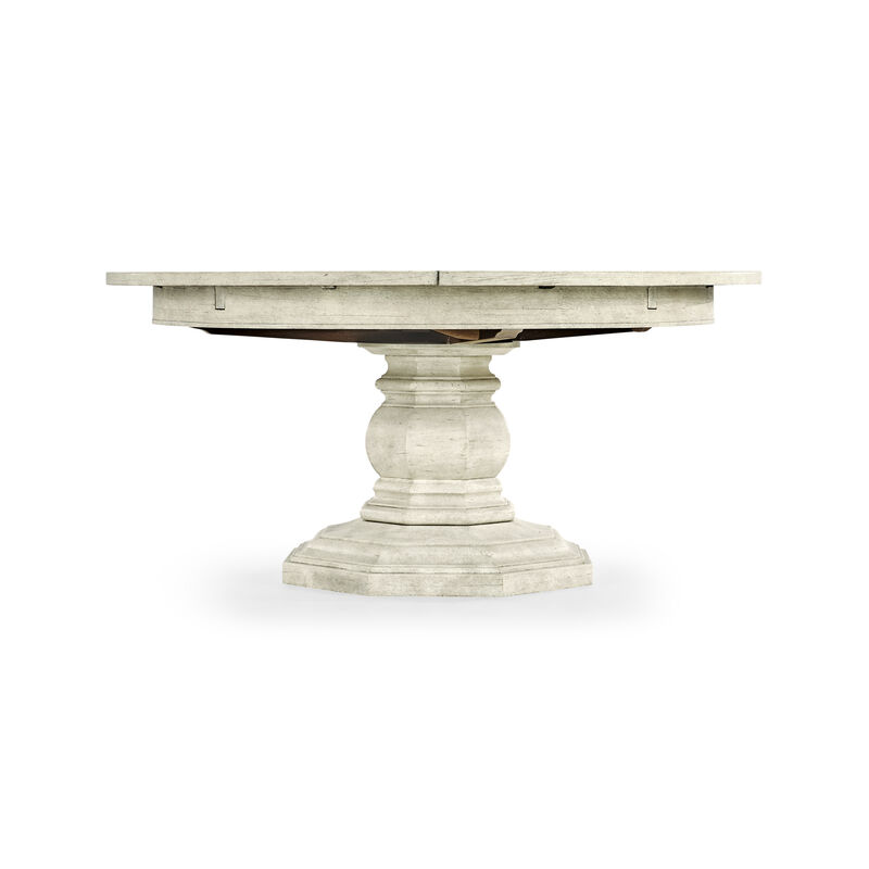 Whitewash Round Extendable Dining Table