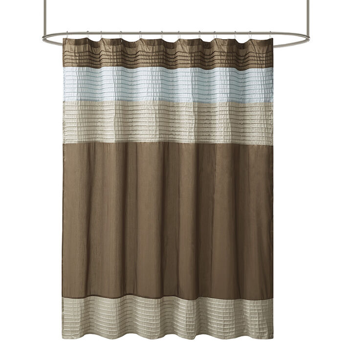 Gracie Mills Nixon Faux Silky Lightweight Shower Curtain
