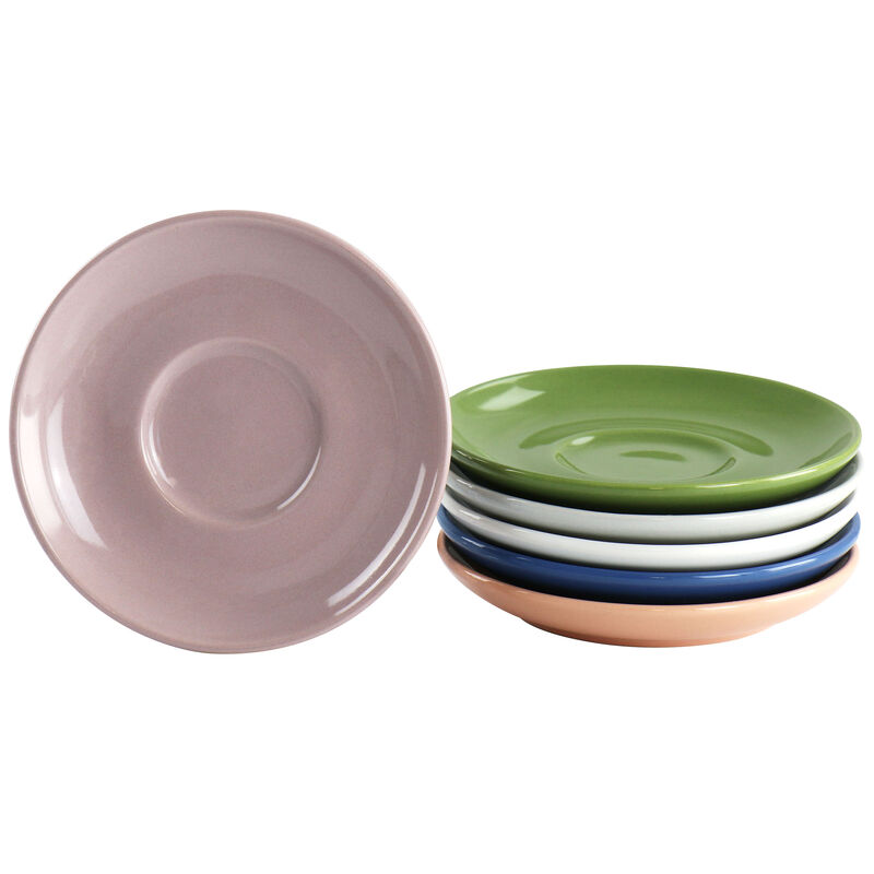 Mr. Coffee 12 Piece 3oz Stoneware Espresso Cup and Saucer Set in Assorted Colors