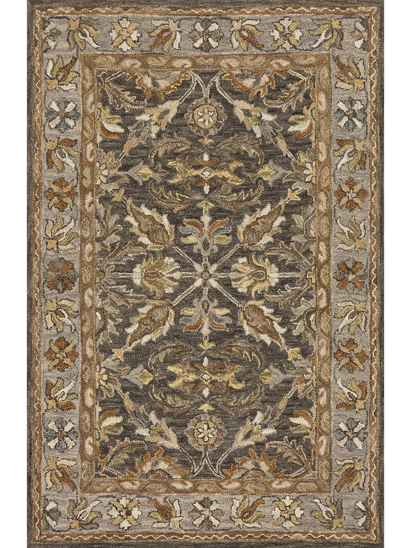 Victoria VK06 Dk Taupe/Grey 3'6" x 5'6" Rug