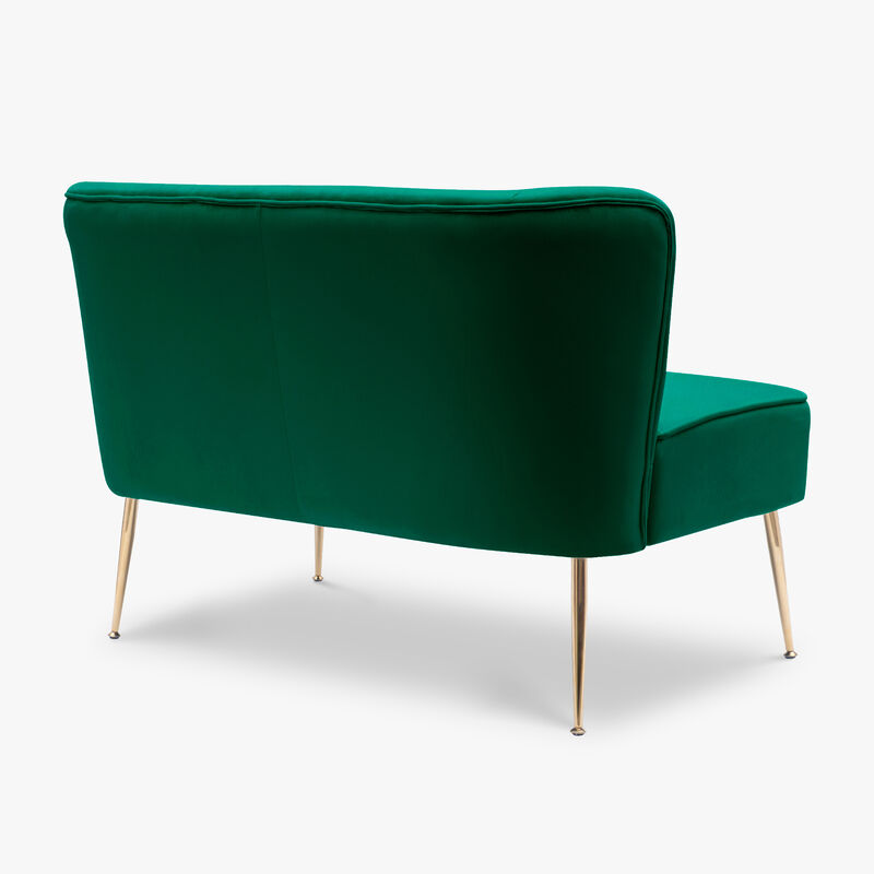 WestinTrends 46" Wide Upholstered Velvet Love Seat Sofa