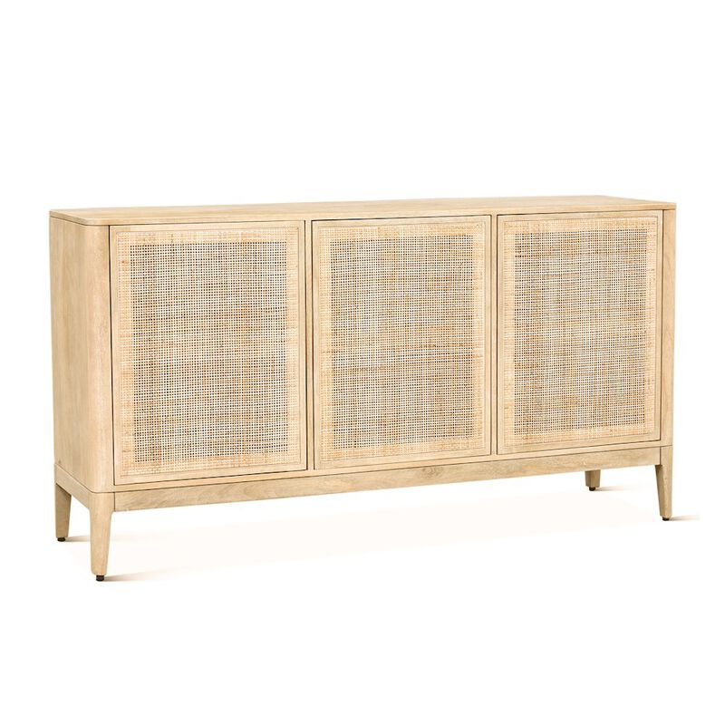 World Interiors Calabasas 64 Sideboard in Natural White Cane