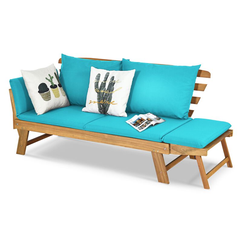 Adjustable  Patio Convertible Sofa with Thick Cushion