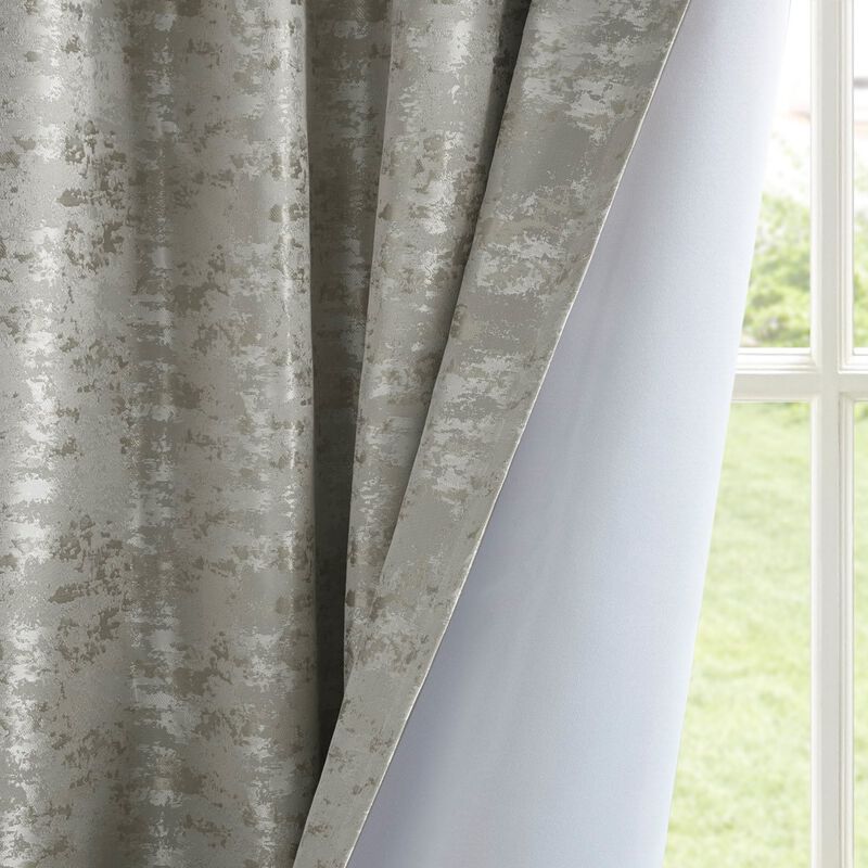 Gracie Mills Soraya Jacquard Total Blackout Curtain Panel - 50x108"
