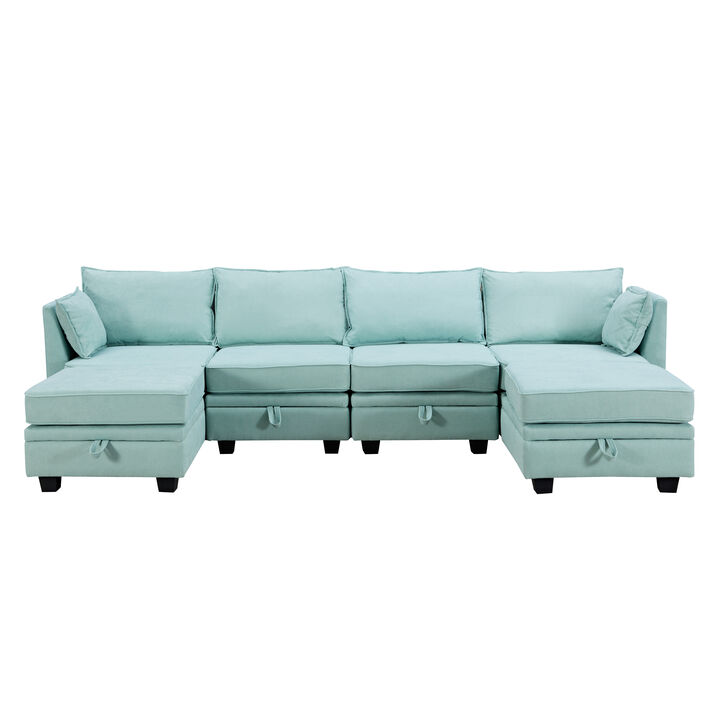 Modern Large U-Shape Modular Sectional Sofa