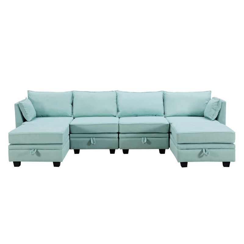 Modern Large U-Shape Modular Sectional Sofa