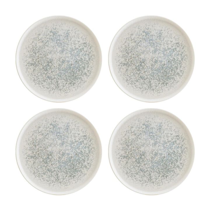 Luna Ocean dia.6.25" Round Decorated Porcelain Plate (Set of 4)