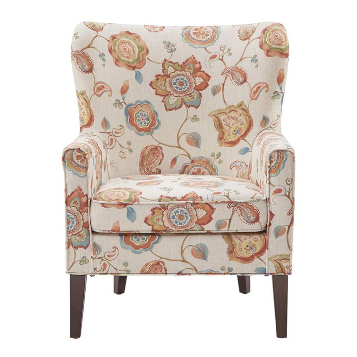 Belen Kox Transitional Accent Chair with High Back and Track Arms, Belen Kox