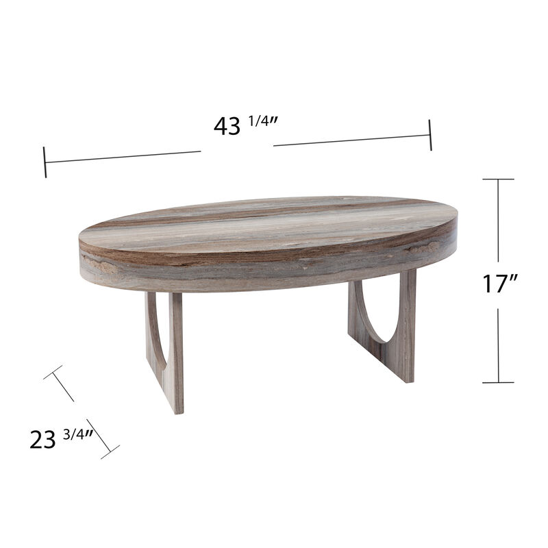 Malvern Oval Cocktail Table