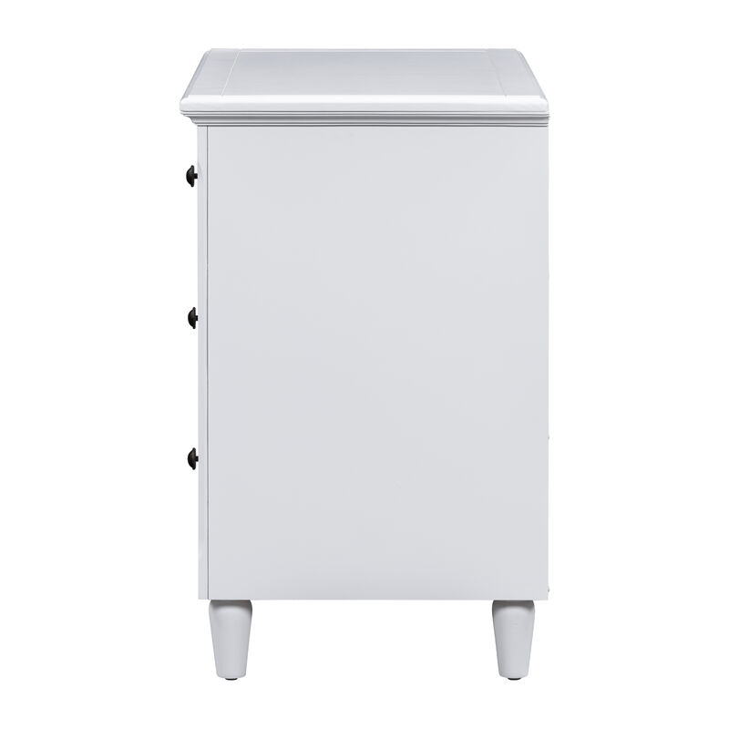 Streamdale 3-Drawer Nightstand Storage Wood Cabinet