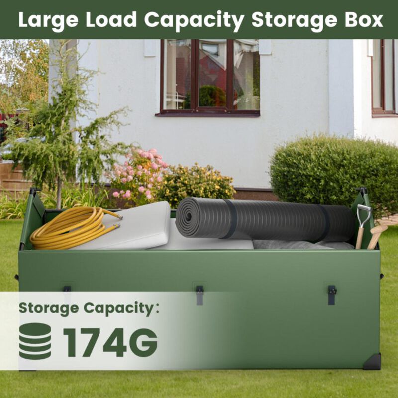 Hivvago Waterproof Outdoor Storage Box with Ventilated Window, Adjustable Snap