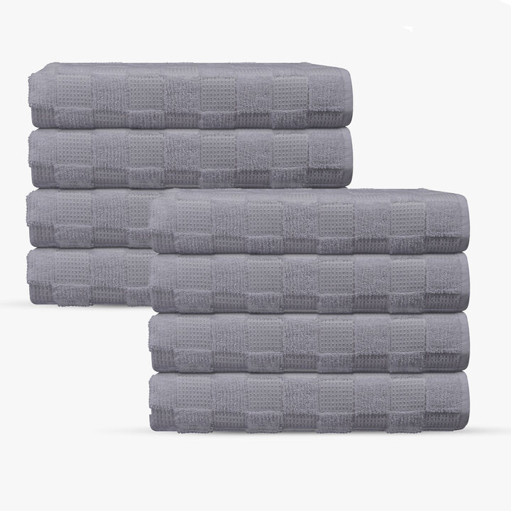 Waffle Terry 8 pcs Turkish Hand Towels Set